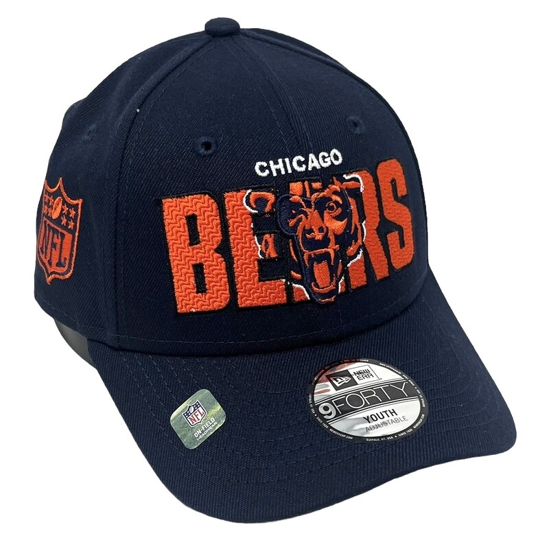 Chicago Bears Youth New Era Navy 2023 NFL Draft 9FORTY Adjustable Hat