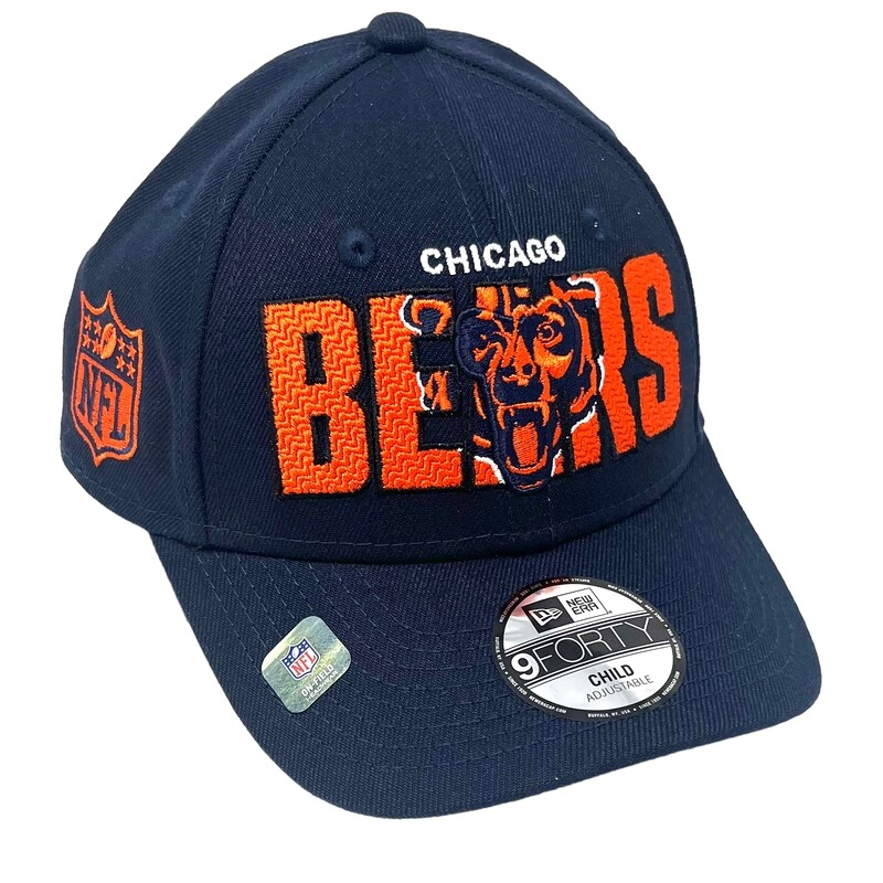 Chicago Bears Child New Era Navy 2023 NFL Draft 9FORTY Adjustable Hat