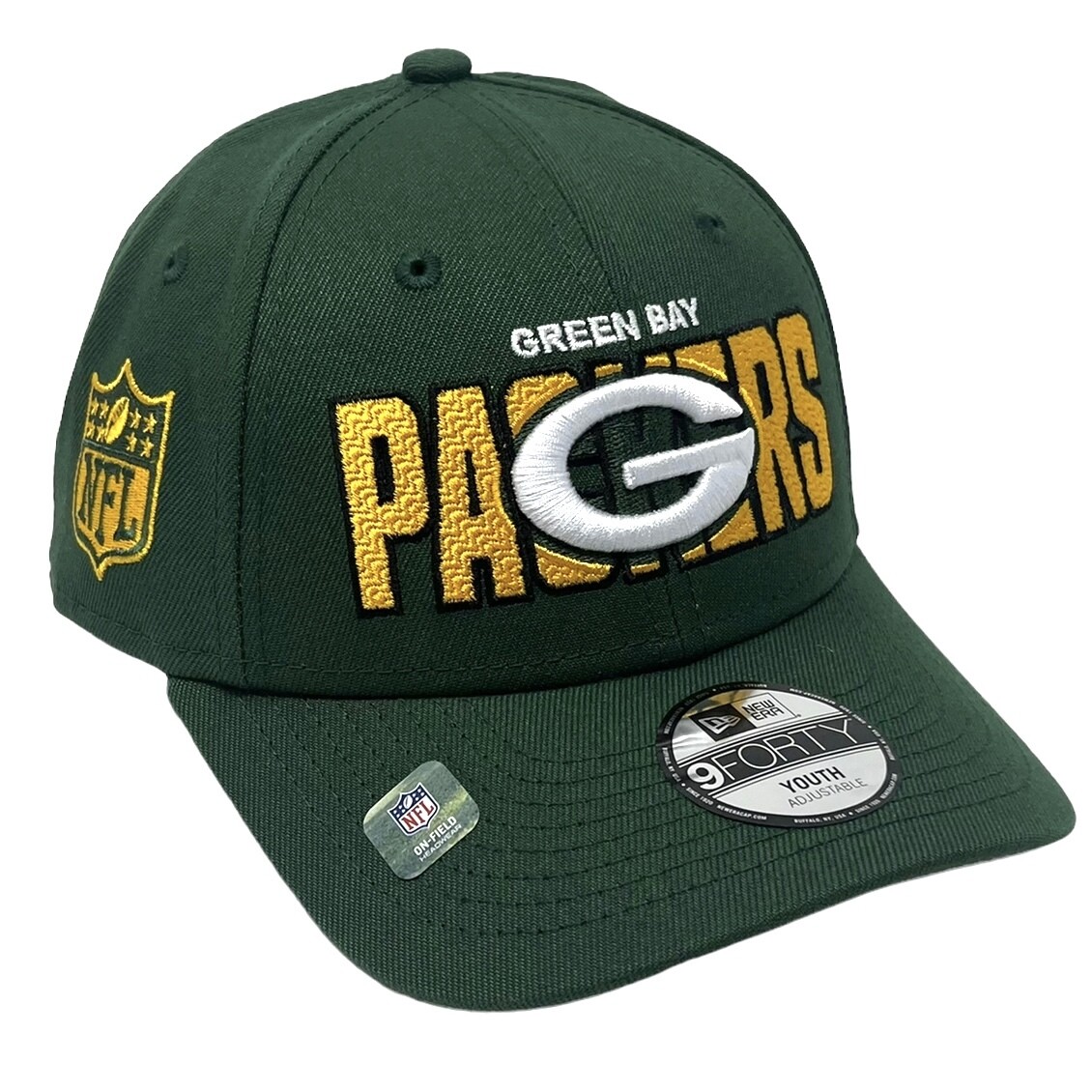 Green Bay Packers Youth New Era Green 2023 NFL Draft 9FORTY Adjustable Hat