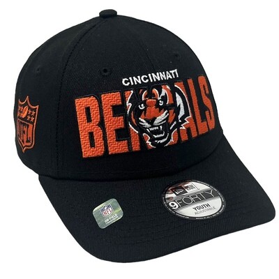 Cincinnati Bengals Youth New Era Black 2023 NFL Draft 9FORTY Adjustable Hat