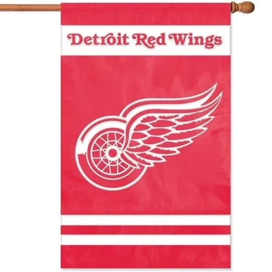 Detroit Red Wings 28" x 44" Vertical Embroidered 2 Sided Flag