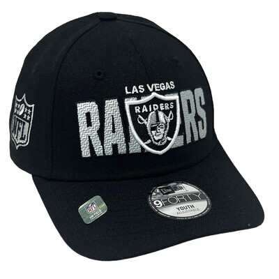 Las Vegas Raiders Youth New Era Black 2023 NFL Draft 9FORTY Adjustable Hat