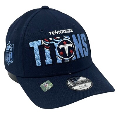 Tennessee Titans Youth New Era Navy 2023 NFL Draft 9FORTY Adjustable Hat