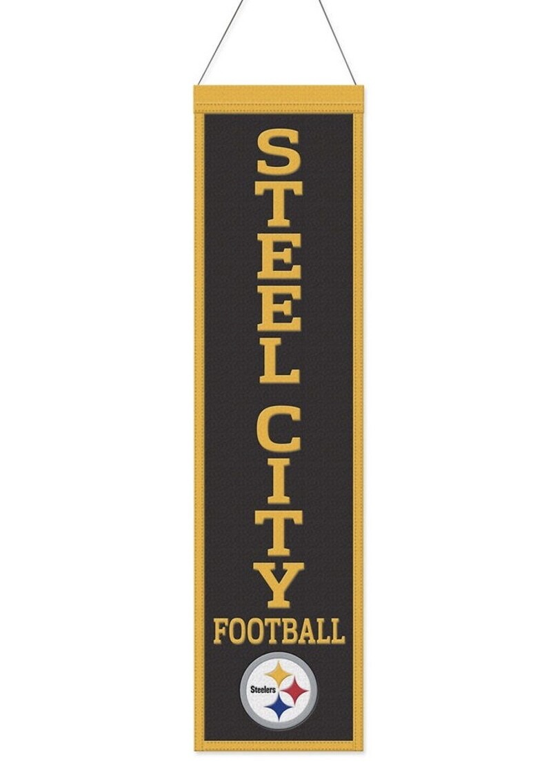 Pittsburgh Steelers Steel City Football Wool Banner