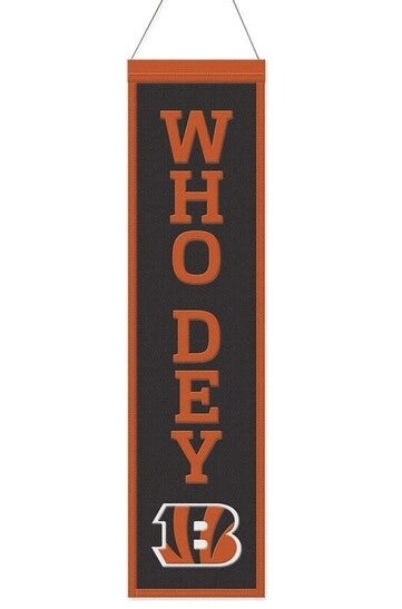 Cincinnati Bengals Who Dey Wool Banner