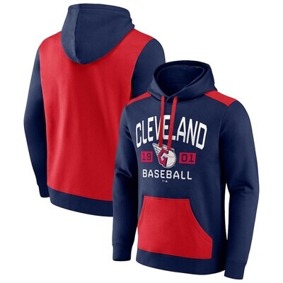Cleveland Guardians Men’s Fanatics Branded Navy Chip In Pullover Hoodie