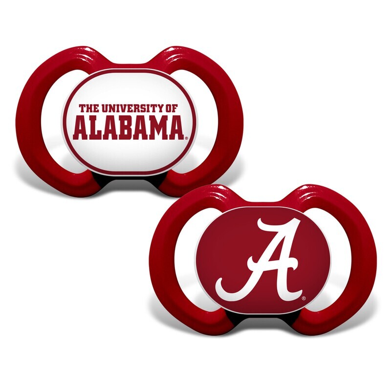 Alabama Crimson Tide 2 Pack Baby Pacifier Set