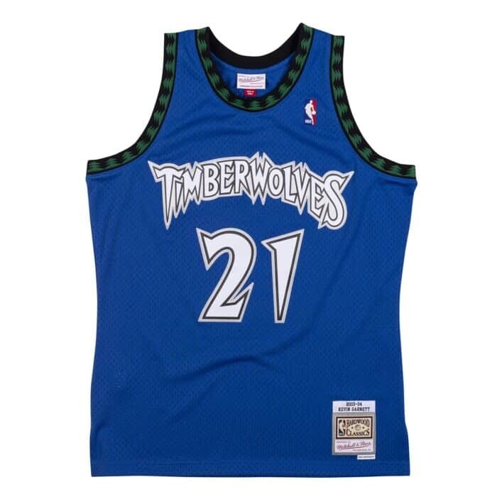 Minnesota Timberwolves Kevin Garnett 2003-04 Blue Mitchell & Ness Men's Swingman Jersey