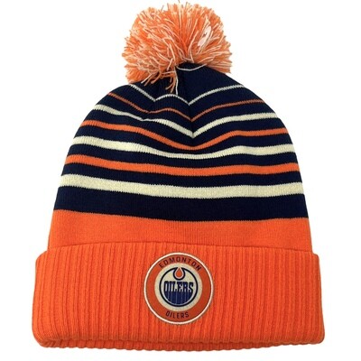 Edmonton Oilers Men's Fanatics Cuffed Pom Knit Hat