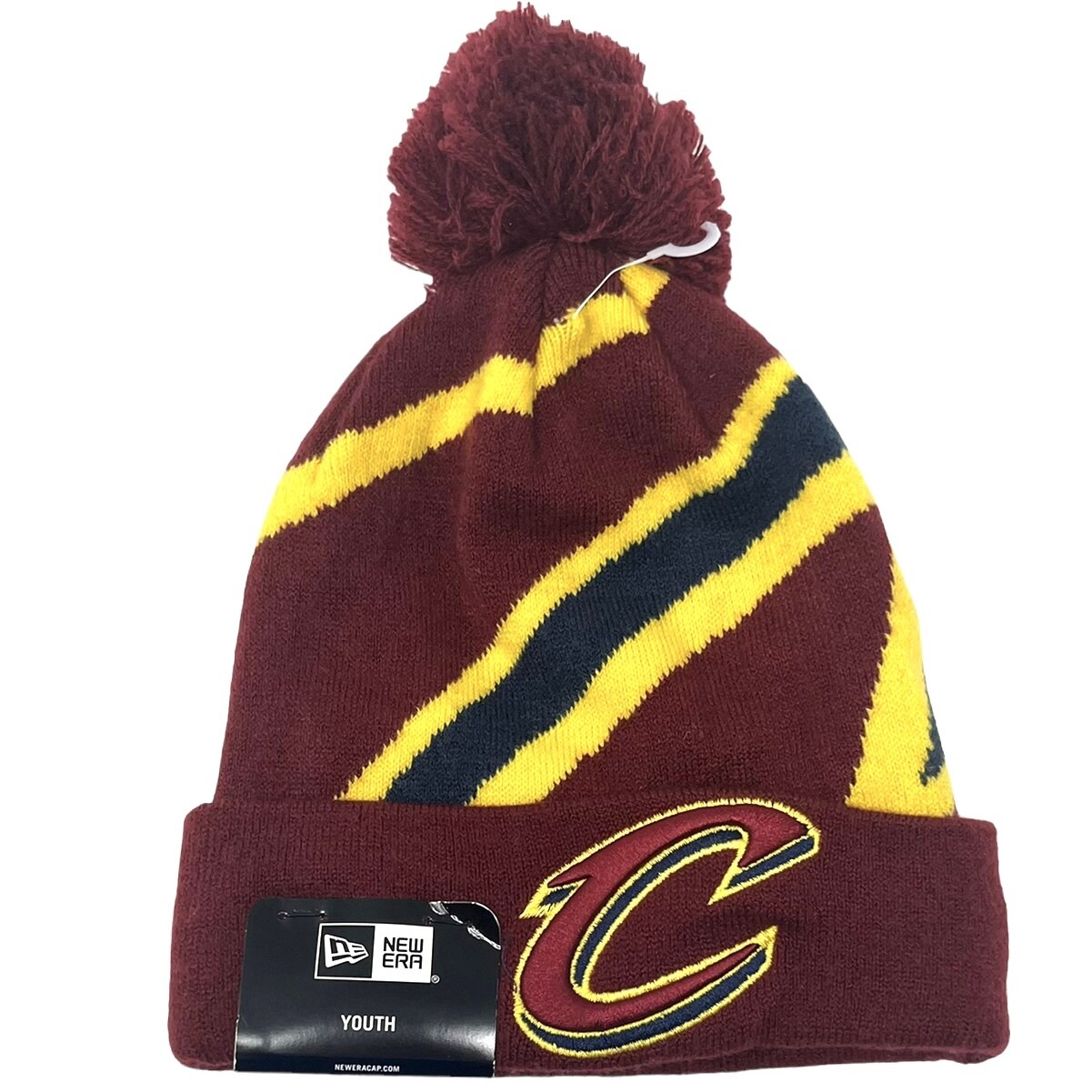 Cleveland Cavaliers Youth New Era Cuffed Pom Knit Hat