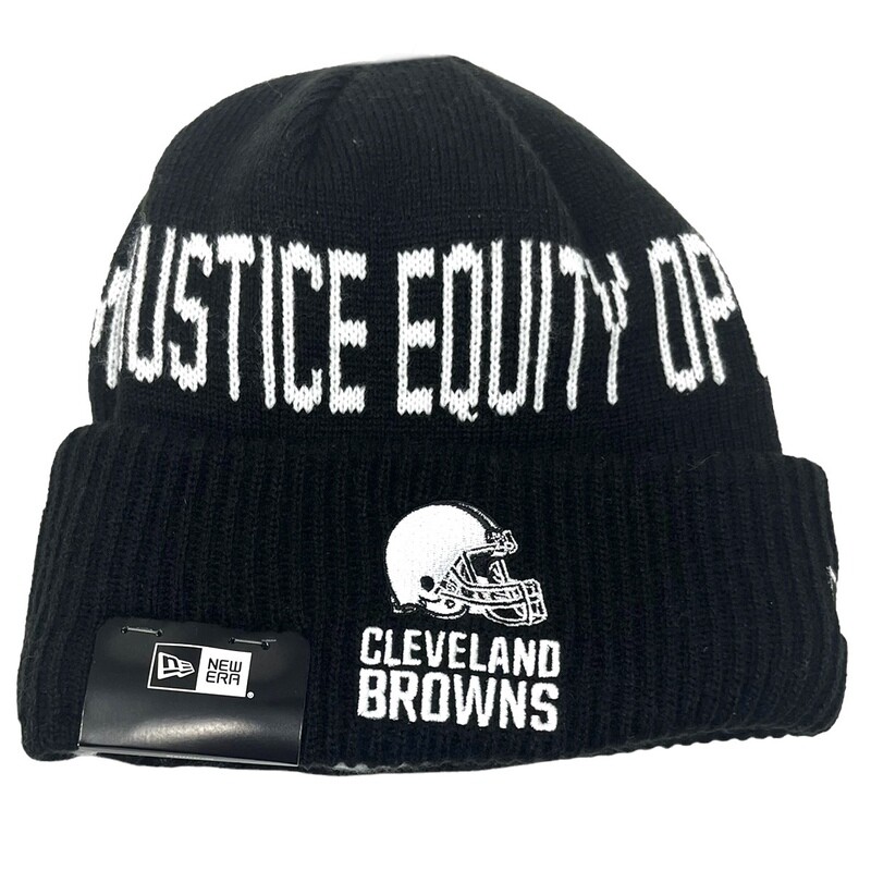 Cleveland Browns Men’s New Era Black Social Justice Cuffed Knit Hat Cleveland Browns Men’s New Era Black Social Justice Cuffed Knit Hat