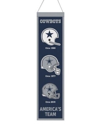 Dallas Cowboys 8" x 32" Heritage Banner