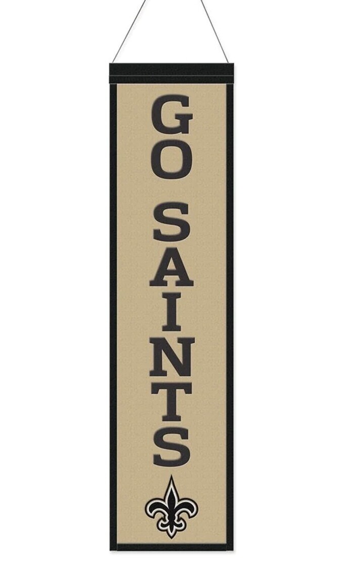 New Orleans Saints Go Saints Wool Banner