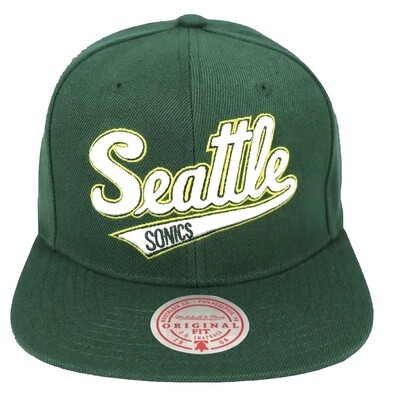 Seattle SuperSonics Green Men’s Mitchell & Ness NBA Core Snapback Hat