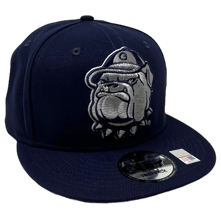 Men's Mitchell & Ness Gray/Navy Georgetown Hoyas Dropback Snapback Hat