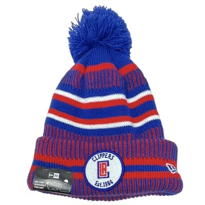 Los Angeles Clippers Men’s New Era Cuffed Pom Knit Hat