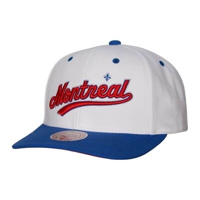 Montreal Expos Men’s White Mitchell & Ness MLB Evergreen Pro Cooperstown Snapback Adjustable Hat