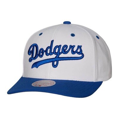 Los Angeles Dodgers Men’s White Mitchell & Ness MLB Evergreen Pro Cooperstown Snapback Adjustable Hat