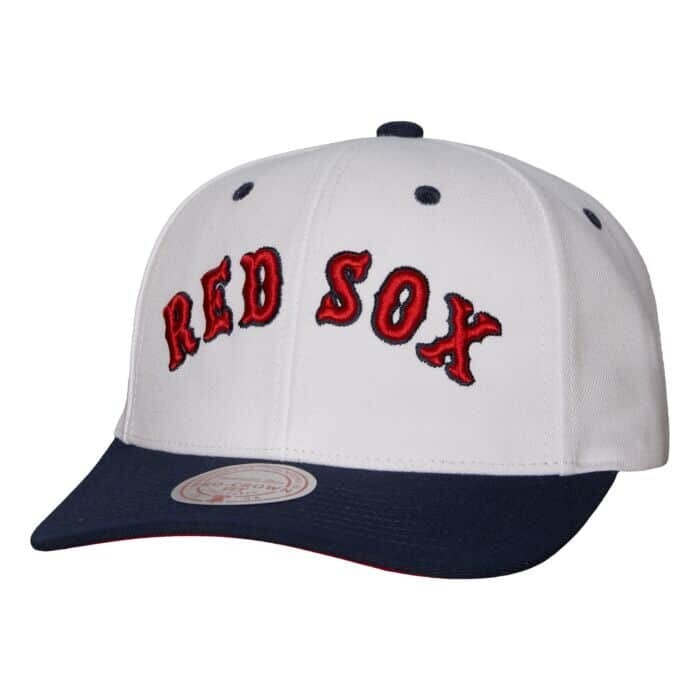 Boston Red Sox Men’s White Mitchell & Ness MLB Evergreen Pro Cooperstown Snapback Adjustable Hat