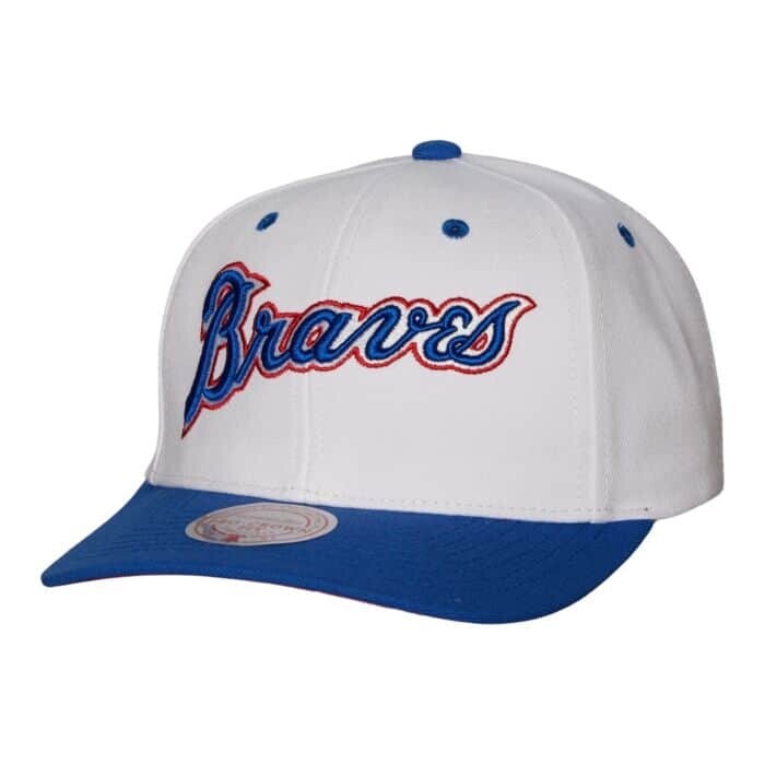Atlanta Braves Men’s White Mitchell & Ness MLB Evergreen Pro Cooperstown Snapback Adjustable Hat