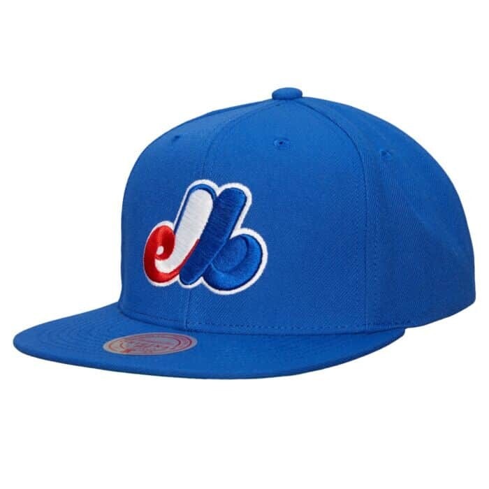 Montreal Expos Men’s Blue Mitchell & Ness MLB Evergreen Pro Cooperstown Snapback Adjustable Hat