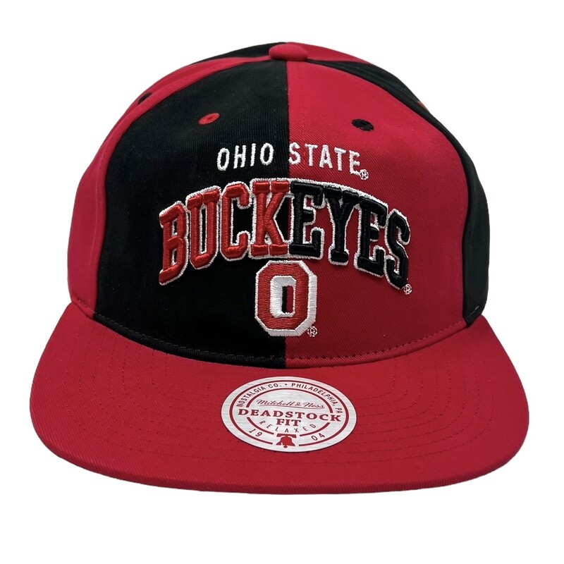 Ohio State Buckeyes Men’s Mitchell & Ness Pinwheel Snapback Adjustable Hat