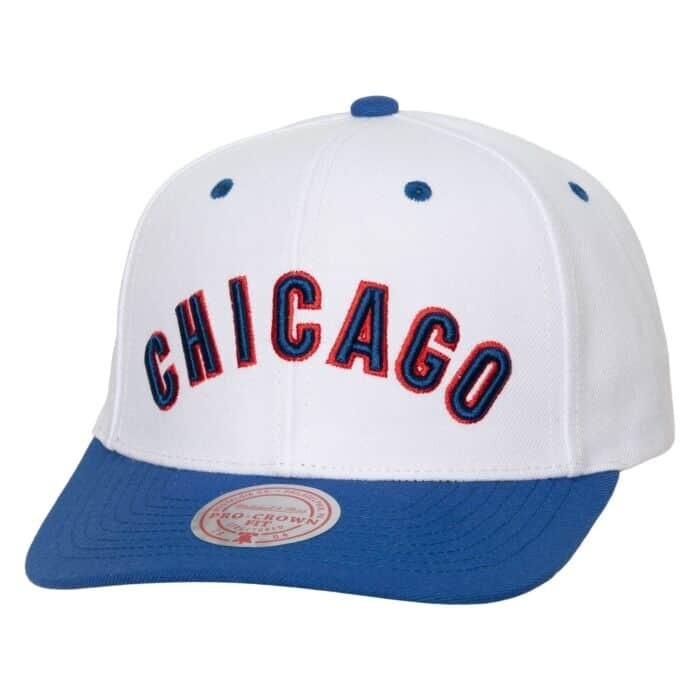 Chicago Cubs Men’s White Mitchell & Ness MLB Evergreen Pro Cooperstown Snapback Adjustable Hat