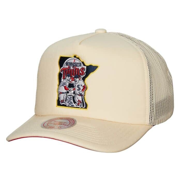 Minnesota Twins Men’s Mitchell & Ness MLB Evergreen Trucker Cooperstown Snapback Adjustable Hat