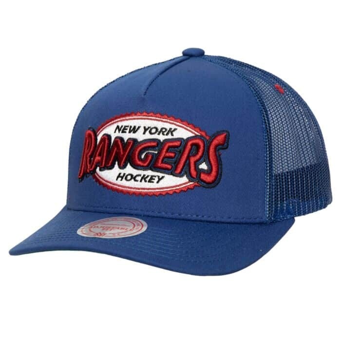 New York Rangers Men’s Mitchell & Ness Team Seal Trucker Snapback Hat