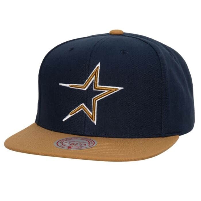 Houston Astros Men’s Navy Mitchell & Ness MLB Evergreen Pro Cooperstown Snapback Adjustable Hat