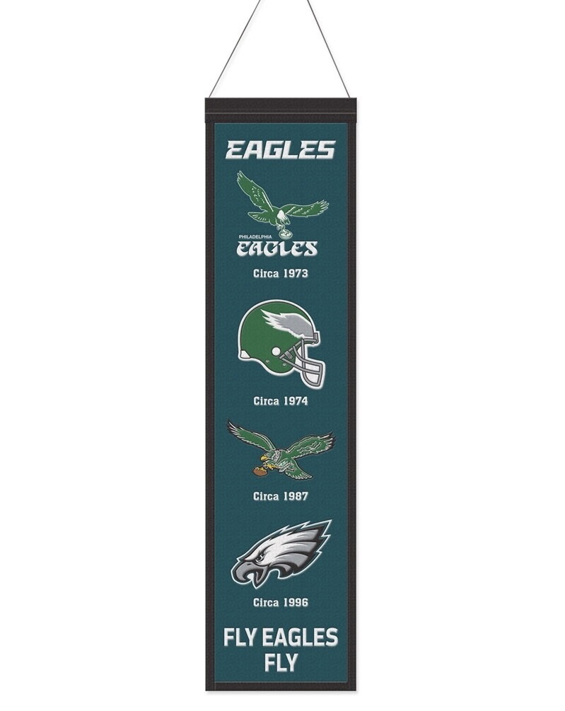 Philadelphia Eagles Wool 8" x 32" Heritage Banner