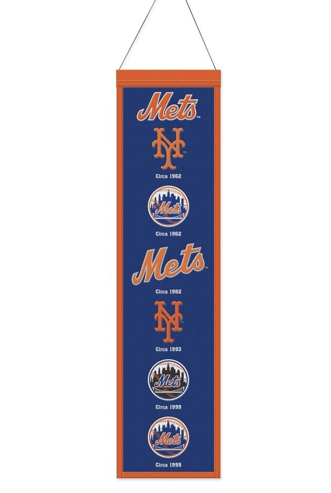 New York Mets Wool 8" x 32" Heritage Banner