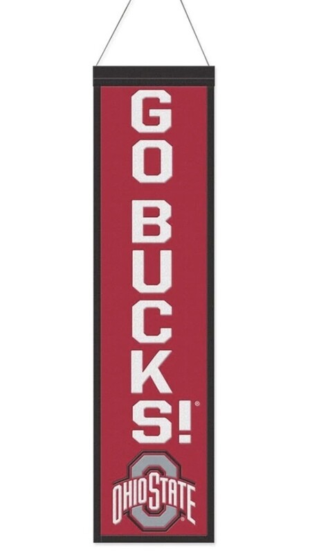 Ohio State Buckeyes Go Bucks Wool Banner