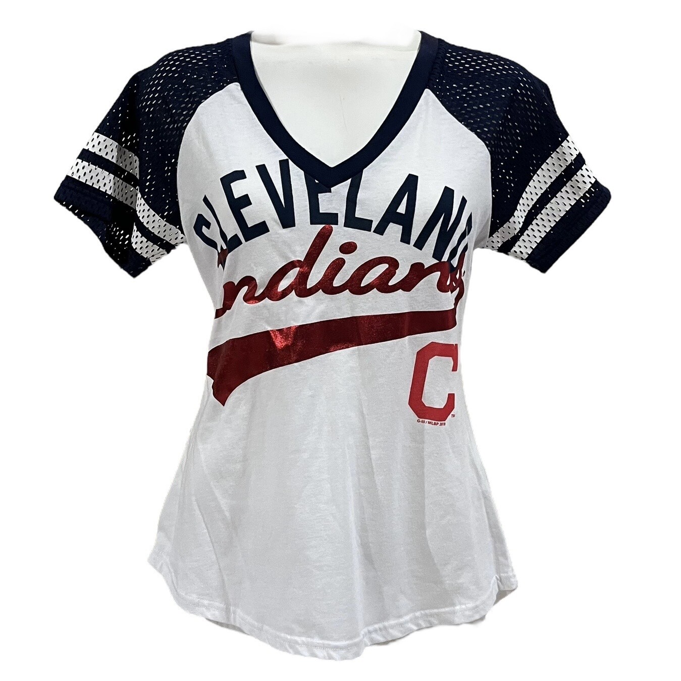 G-III Cleveland Indians Women’s 4Her V-Neck T-Shirt