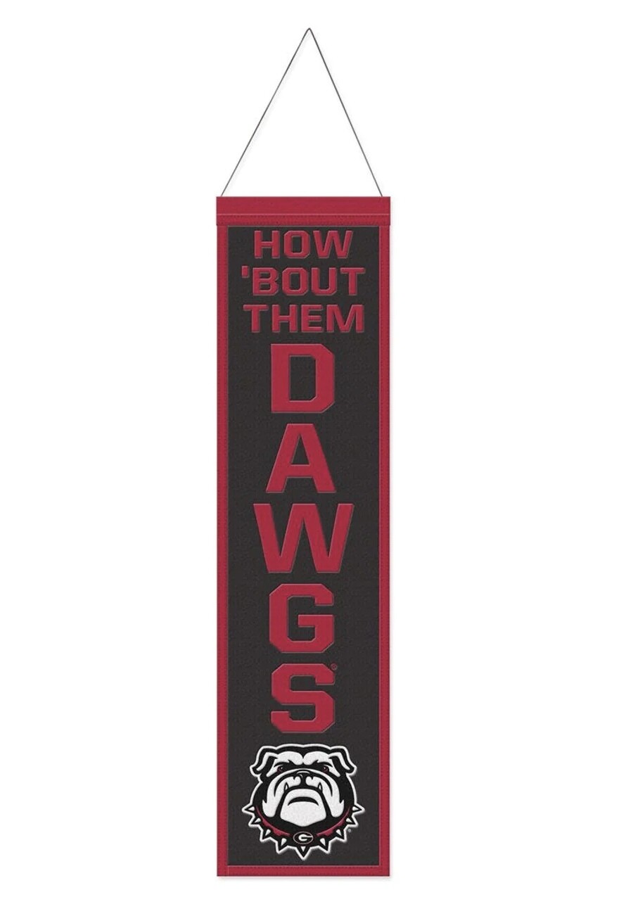 Georgia Bulldogs How ‘Bout Them Dawgs Wool Banner