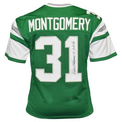 Philadelphia Pro Style Wilbert Montgomery Green 2X All Pro Autographed Jersey