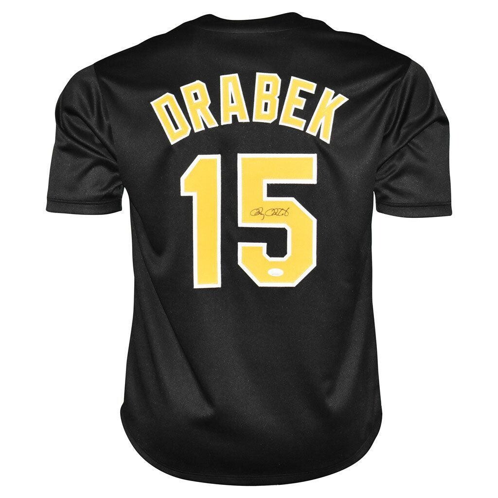 Pittsburgh Pro Style Doug Drabek Black Autographed Jersey