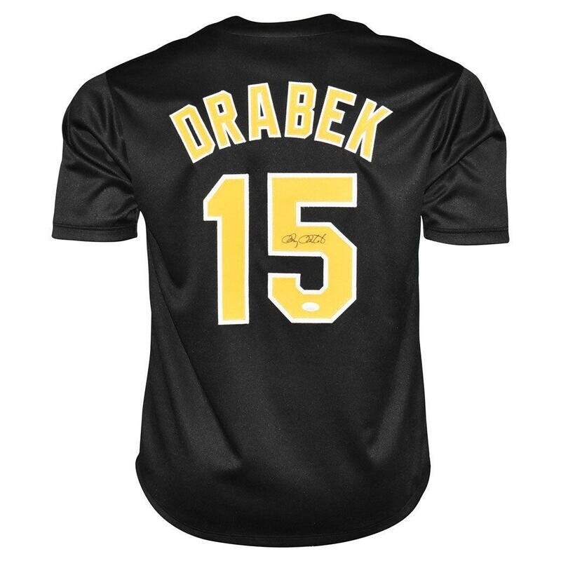 Pittsburgh Pro Style Doug Drabek Black Autographed Jersey