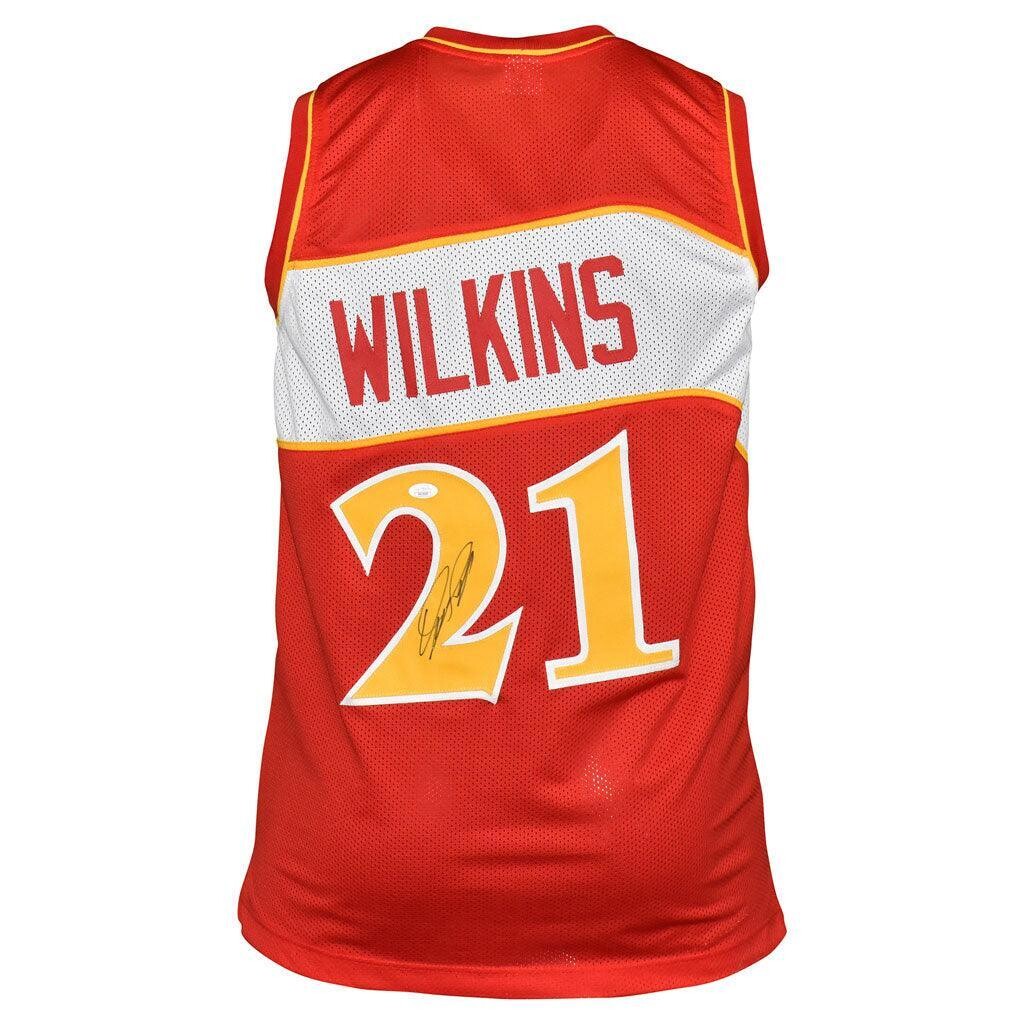 Atlanta Pro Style Dominique Wilkins Red Autographed Jersey