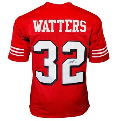 San Francisco Pro Style Ricky Watters Red Autographed Jersey
