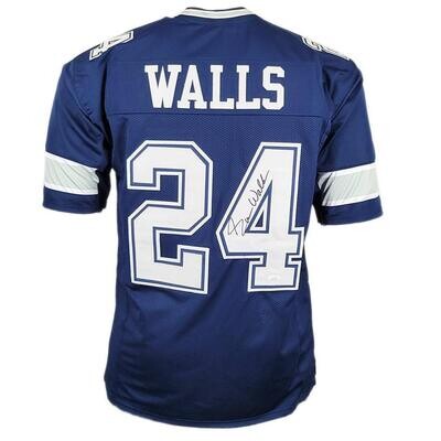 Dallas Pro Style Emerson Walls Blue Autographed Jersey