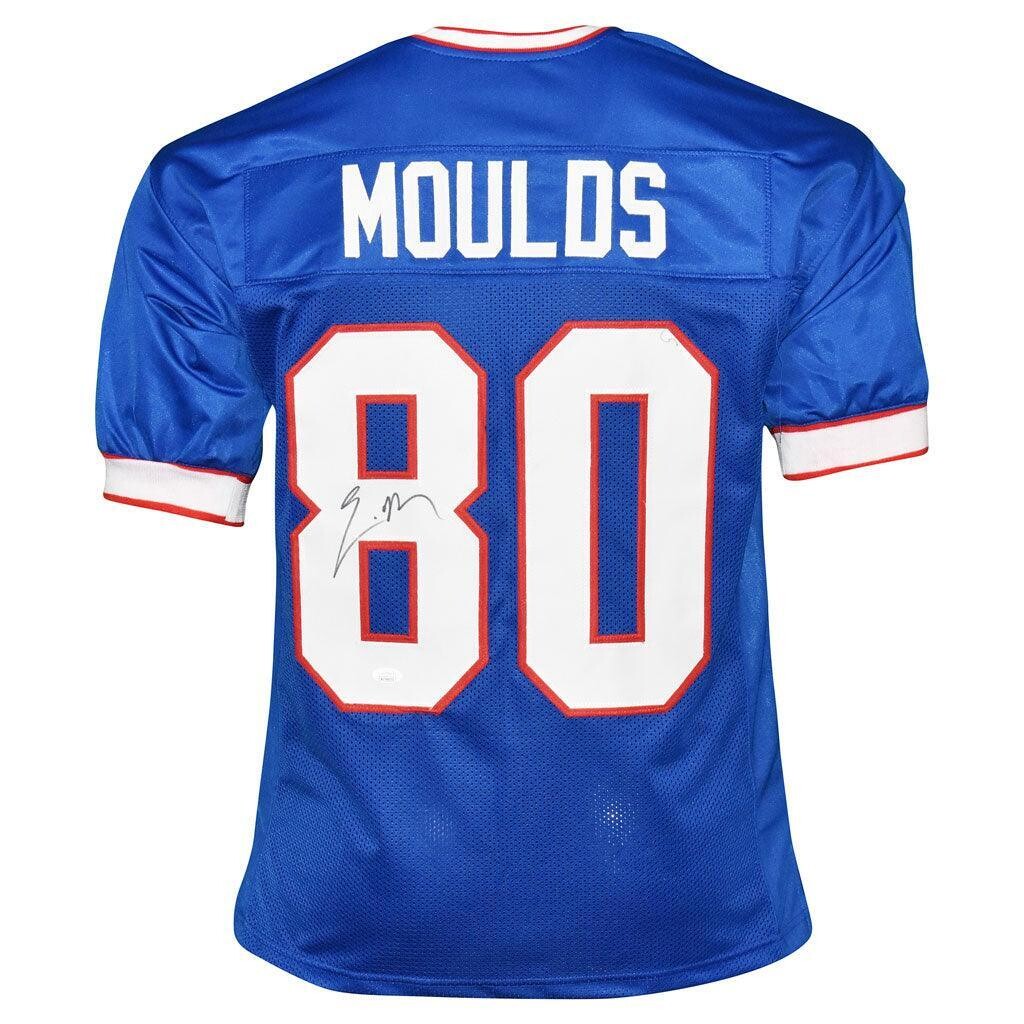 Buffalo Pro Style Eric Moulds Blue Autographed Jersey