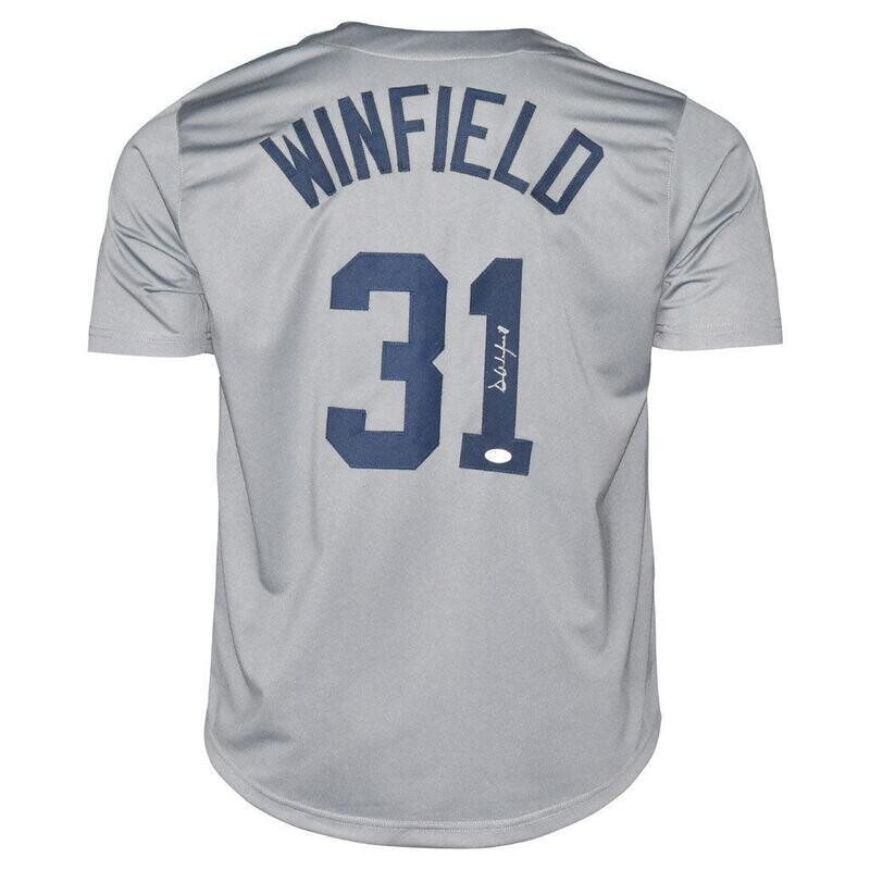 New York Pro Style Dave Winfield Grey Autographed Jersey