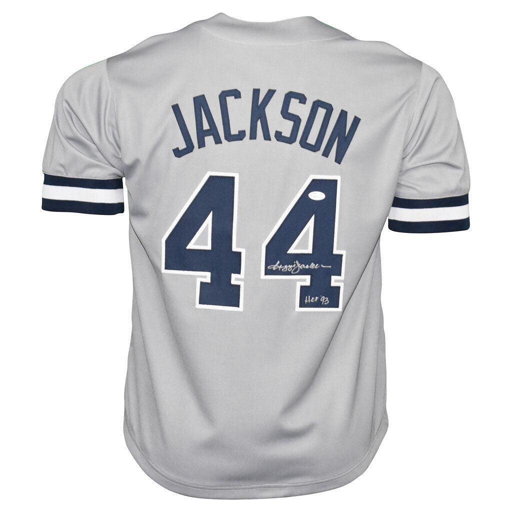 New York Pro Style Reggie Jackson Grey HOF 93 Autographed Jersey