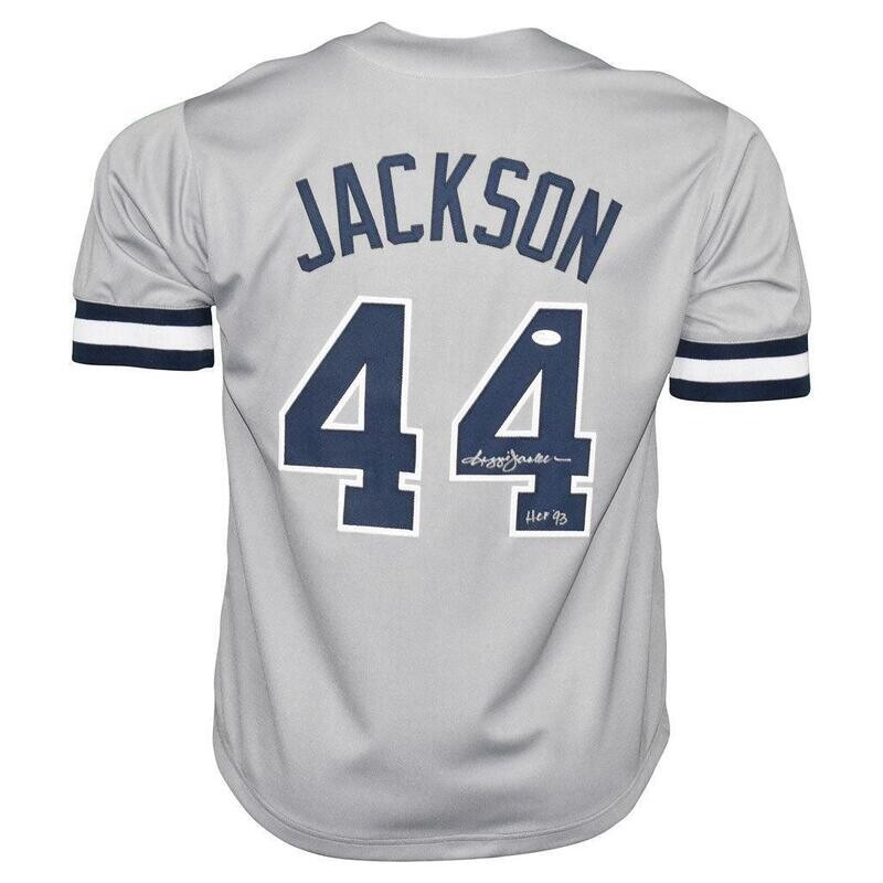 New York Pro Style Reggie Jackson Grey HOF 93 Autographed Jersey