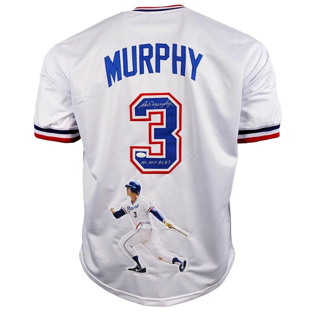 Atlanta Pro Style Dale Murphy White NL MVP 82-83 Autographed Jersey