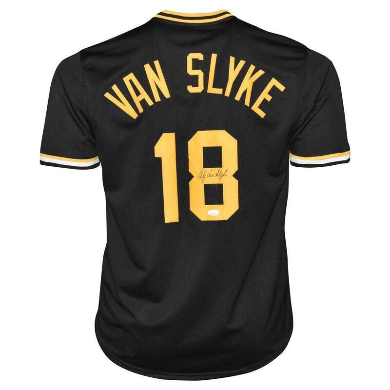 Pittsburgh Pro Style Andy Van Slyke Black Autographed Jersey