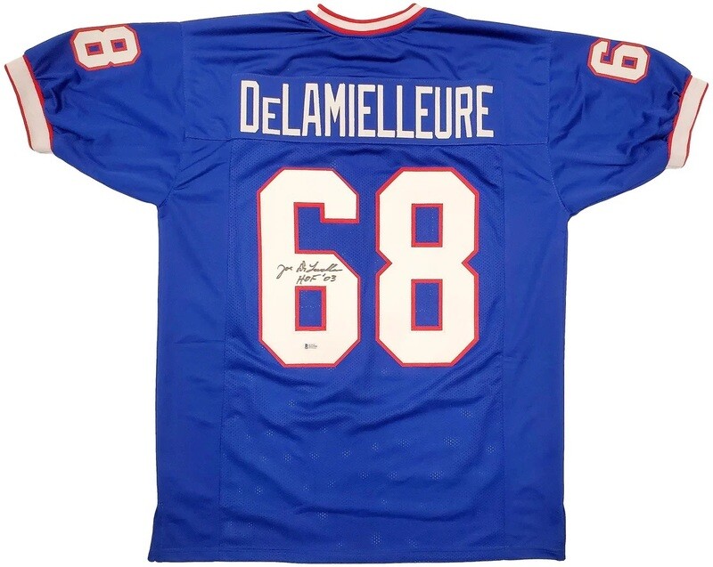 Buffalo Pro Style Joe DeLamielleure Blue HOF 03 Autographed Jersey