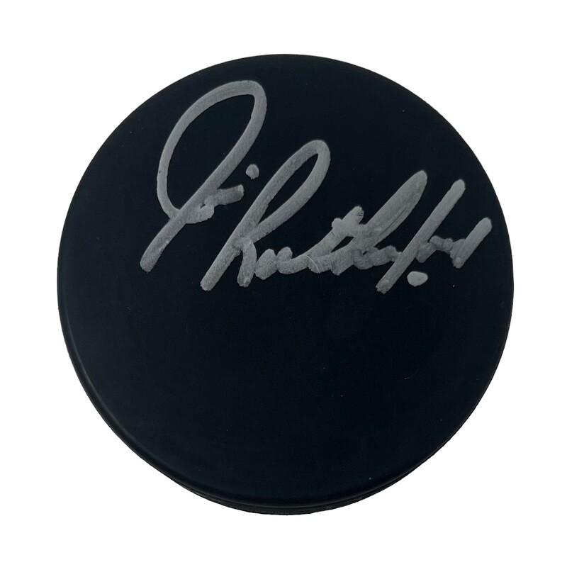Pittsburgh Penguins Jim Rutherford Autographed Hockey Puck