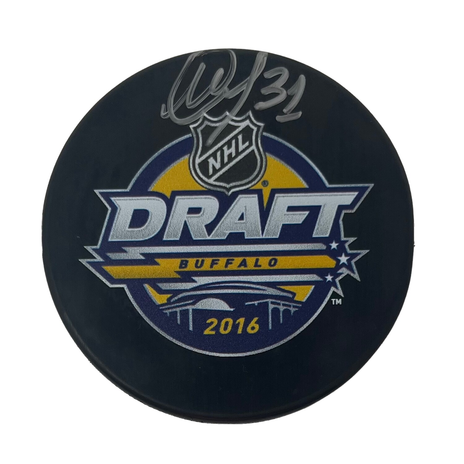 Montreal Canadiens Mikhail Sergachev 2016 Draft Autographed Hockey Puck